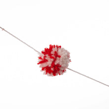 Load image into Gallery viewer, 72&quot;L Red and White Fabric Christmas Gnome Garland

