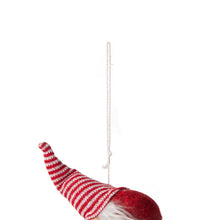 Load image into Gallery viewer, 72&quot;L Red and White Fabric Christmas Gnome Garland
