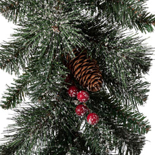 Load image into Gallery viewer, 9 ft. Pre-Lit Glittered Pine Cone Christmas Garland with 50 Warm White LED Lights
