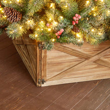 Load image into Gallery viewer, 26&quot;L Natural Wooden Christmas Tree Collar
