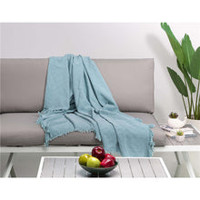 Load image into Gallery viewer, Olive Green Checked Cotton Woven Throw
