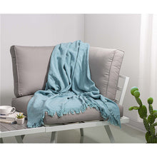 Load image into Gallery viewer, Olive Green Checked Cotton Woven Throw
