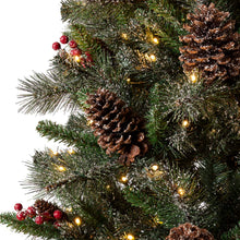 Load image into Gallery viewer, 4ft Flocked Artificial Christmas Tree With 100 Warm White Light, Set of 2
