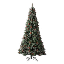 Load image into Gallery viewer, 9ft Pre-Lit Green Pine Artificial Christmas Tree with 1000 Warm White Lights
