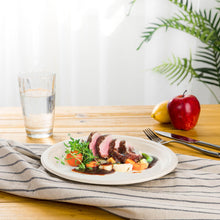 Load image into Gallery viewer, 10 inch Natural Compostable &amp; Disposable Sugarcane Plates, 300 Pack
