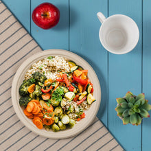 Load image into Gallery viewer, 10 inch Natural Compostable &amp; Disposable Sugarcane Plates, 300 Pack
