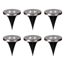 Load image into Gallery viewer, 5.25&quot;H 6 Pack Solar Powered LED Pathway Ground Lights
