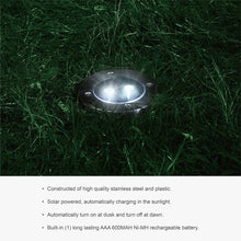 Load image into Gallery viewer, 5.25&quot;H 6 Pack Solar Powered LED Pathway Ground Lights

