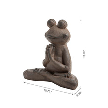 Load image into Gallery viewer, 18.5&quot;H MGO Yoga Frog Statue
