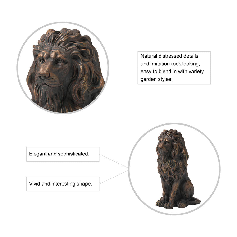 AndyJUSTIN DAVIS　REGAL LION LAWNITATOR Regal Lion Garden Statue - Walmart.com