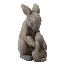 Load image into Gallery viewer, 19&quot;H MGO Sweet Mother and Baby Rabbits Statue
