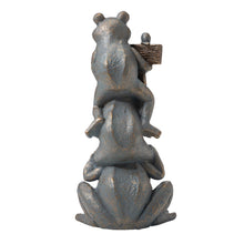 Load image into Gallery viewer, 28.25&quot;H Bronze MGO Stacked Frog Statue
